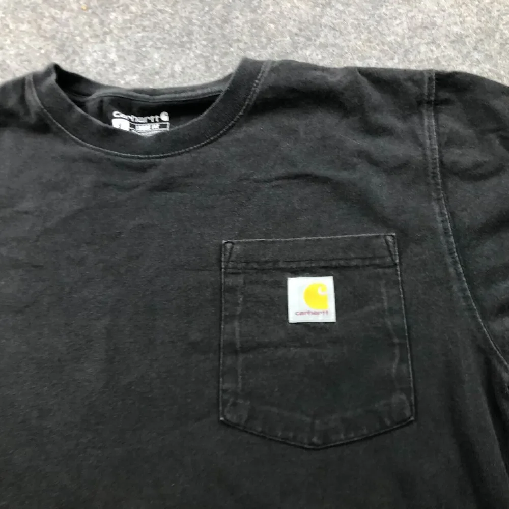 Carhartt Shirt Mens Small Black Short Sleeve Workwear Casual Loose * - Picture 3 of 9